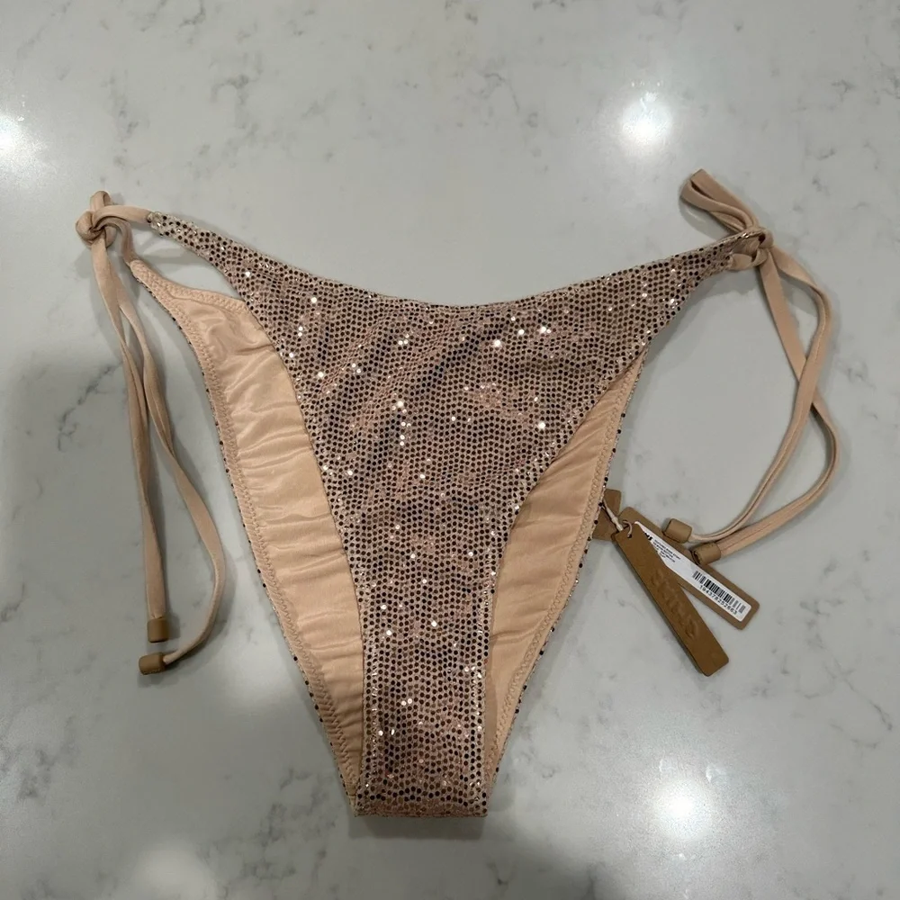 Skims Textured Bikini Story Tie Swim Bottom Size 3X